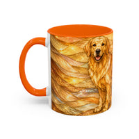 Golden Glow Golden Retriever Stained Glass Style Mug