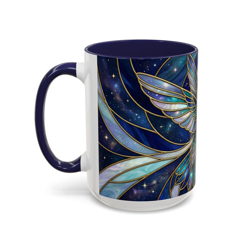Sapphire Hummingbird Stained Glass Style Mug