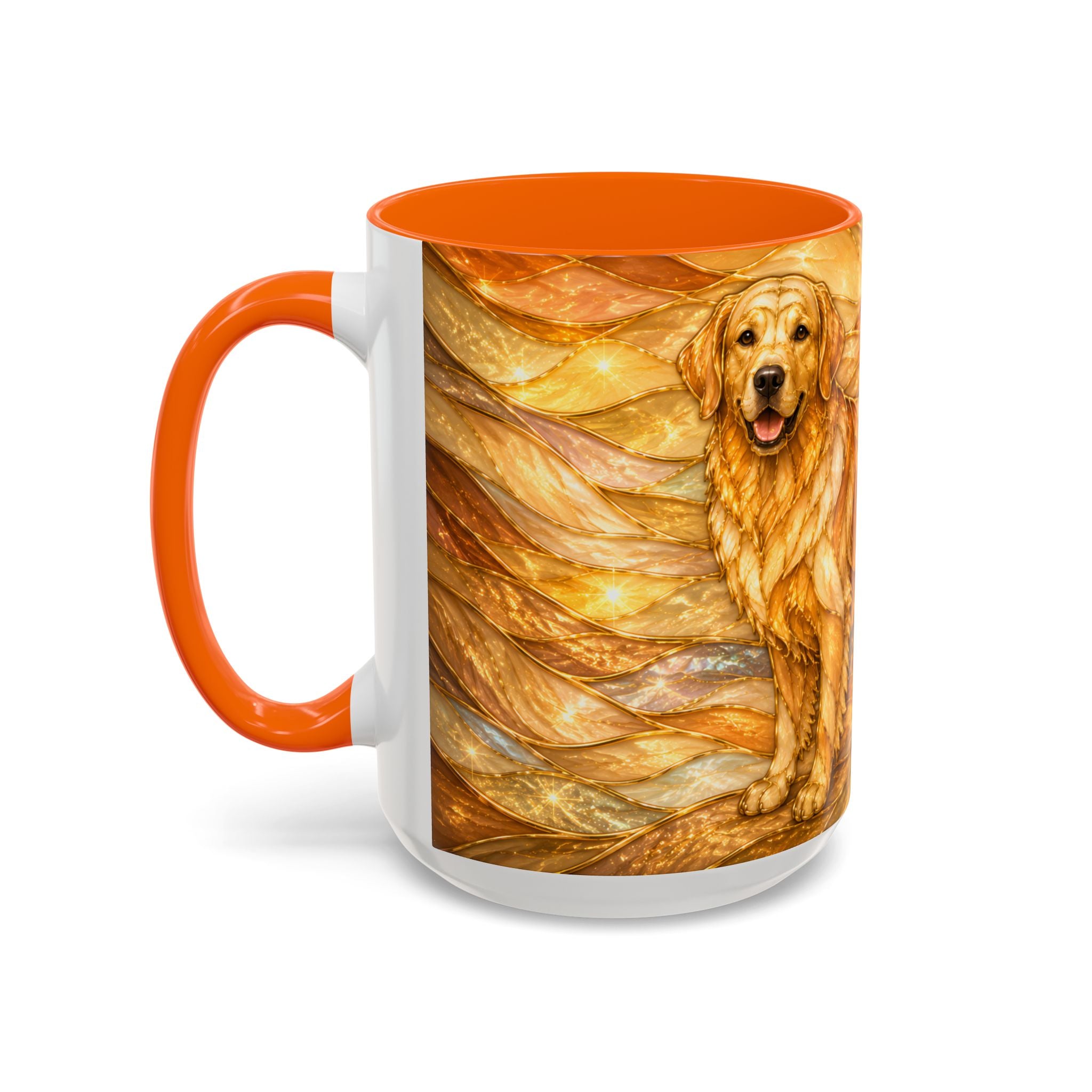 Golden Glow Golden Retriever Stained Glass Style Mug