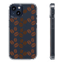 Coffee Beans Clear Phone Case