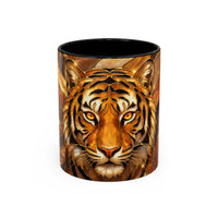 Amber Tiger Stained Glass Style Mug
