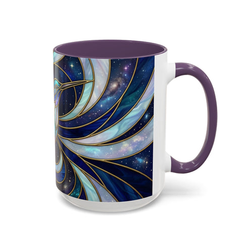 Sapphire Hummingbird Stained Glass Style Mug