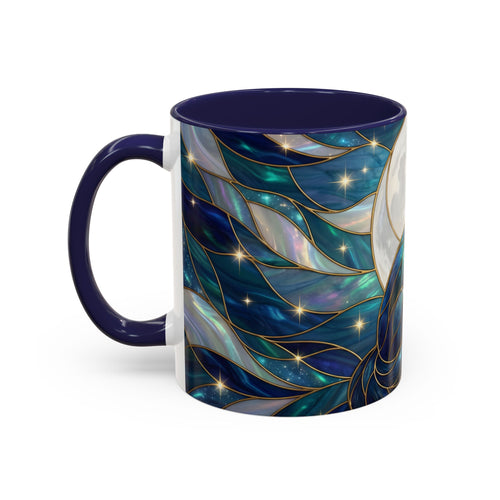 Moonlit Fox Stained Glass Style Mug