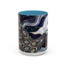 Lunar Peacock Stained Glass Style Mug