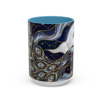 Lunar Peacock Stained Glass Style Mug