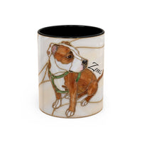 Custom Dog Portrait Stained Glass Style Mug