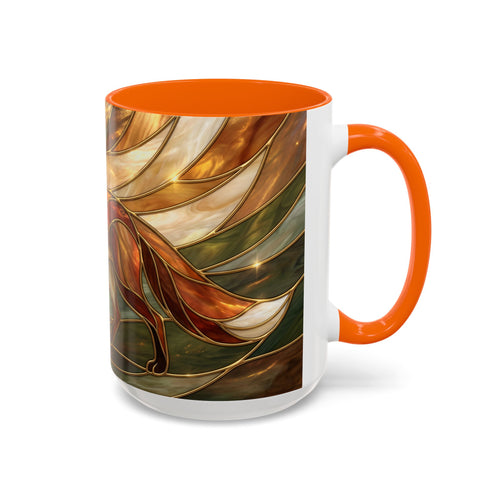 Olive Glow Fox Stained Glass Style Mug