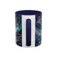 Teal Galaxy Staffy Stained Glass Style Mug