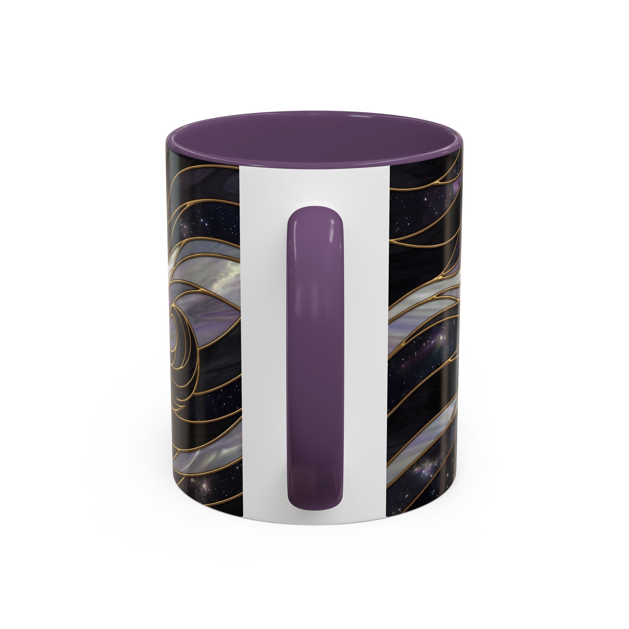 Obsidian Wolf Stained Glass Style Mug