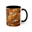 Golden Tiger Stained Glass Style Mug