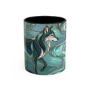 Forest Wolf Stained Glass Style Mug