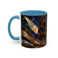 Warm Glow Rottweiler Stained Glass Style Mug