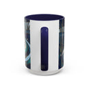 River Moon Wolf Stained Glass Style Mug