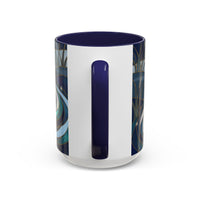 River Moon Wolf Stained Glass Style Mug