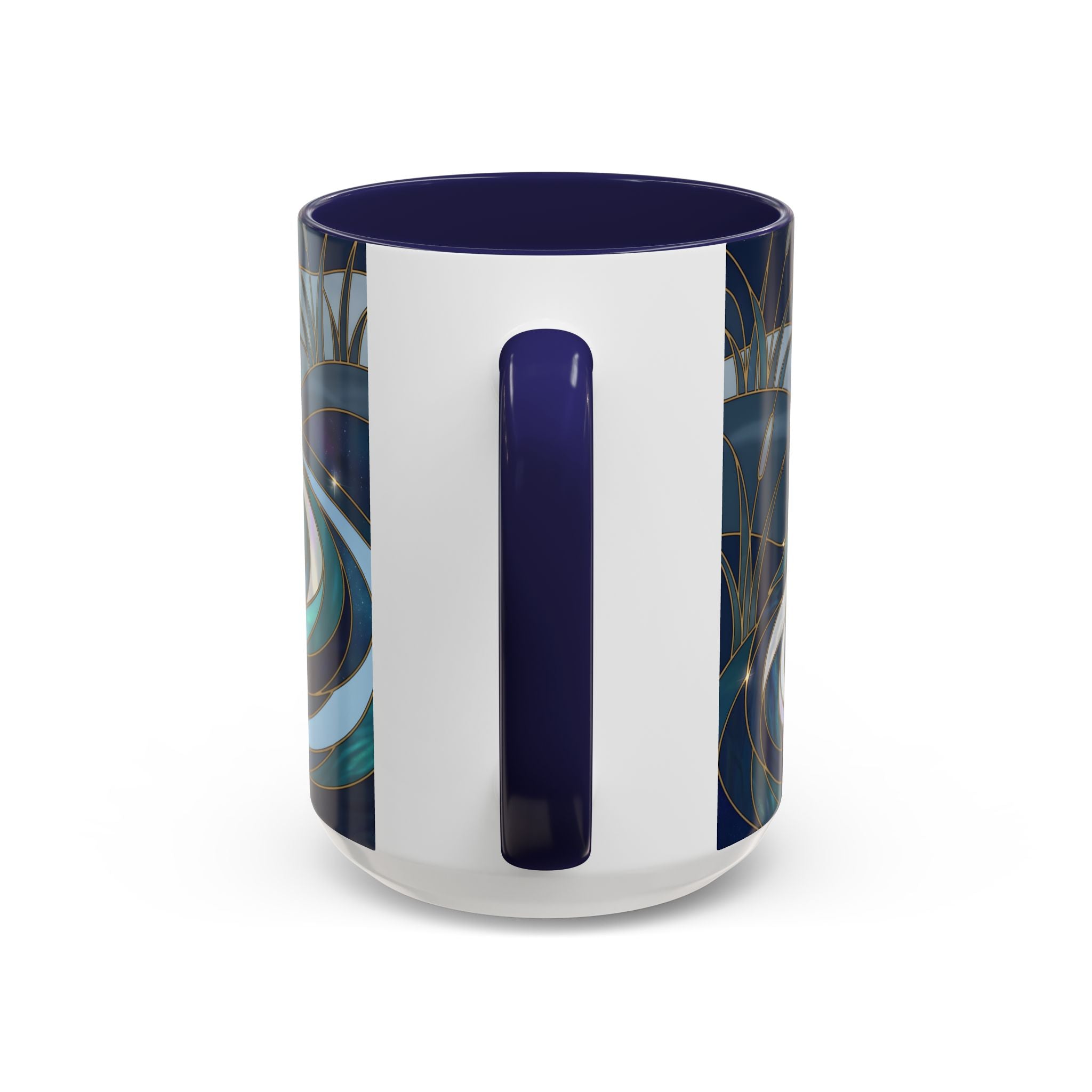 River Moon Wolf Stained Glass Style Mug