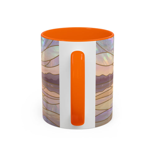 Serene Horizon Hummingbird Stained Glass Style Mug