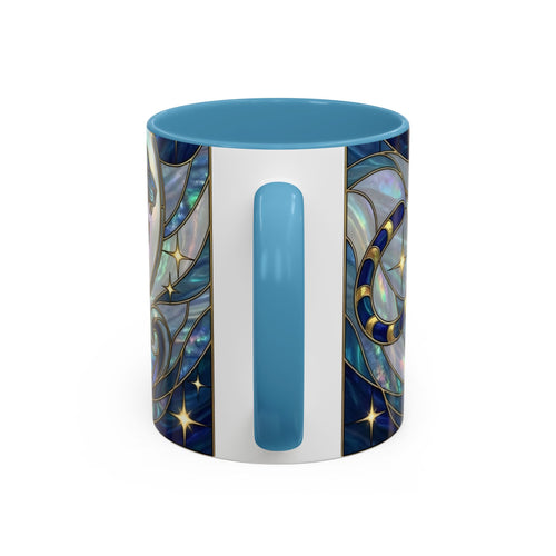 Sapphire Tiger Stained Glass Style Mug