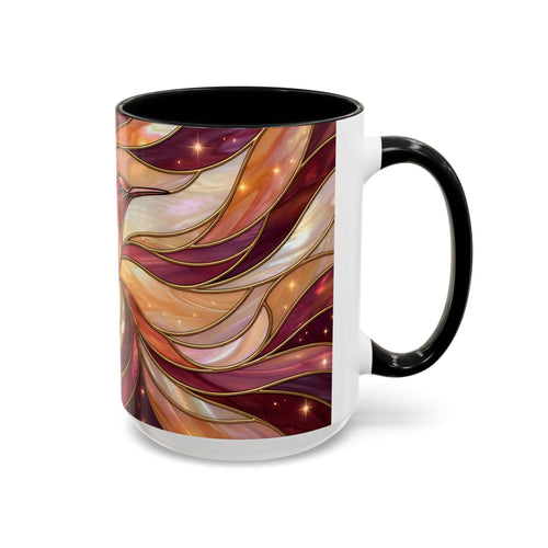 Rose Glow Hummingbird Stained Glass Style Mug