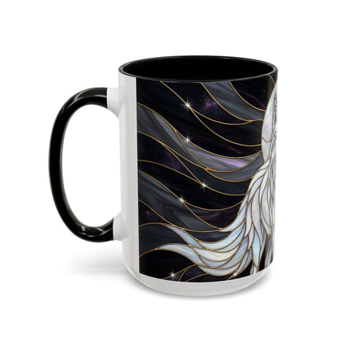 Night Wolf Stained Glass Style Mug