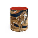Nightscape Wolf Moon Stained Glass Style Mug