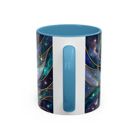 Teal Galaxy Staffy Stained Glass Style Mug