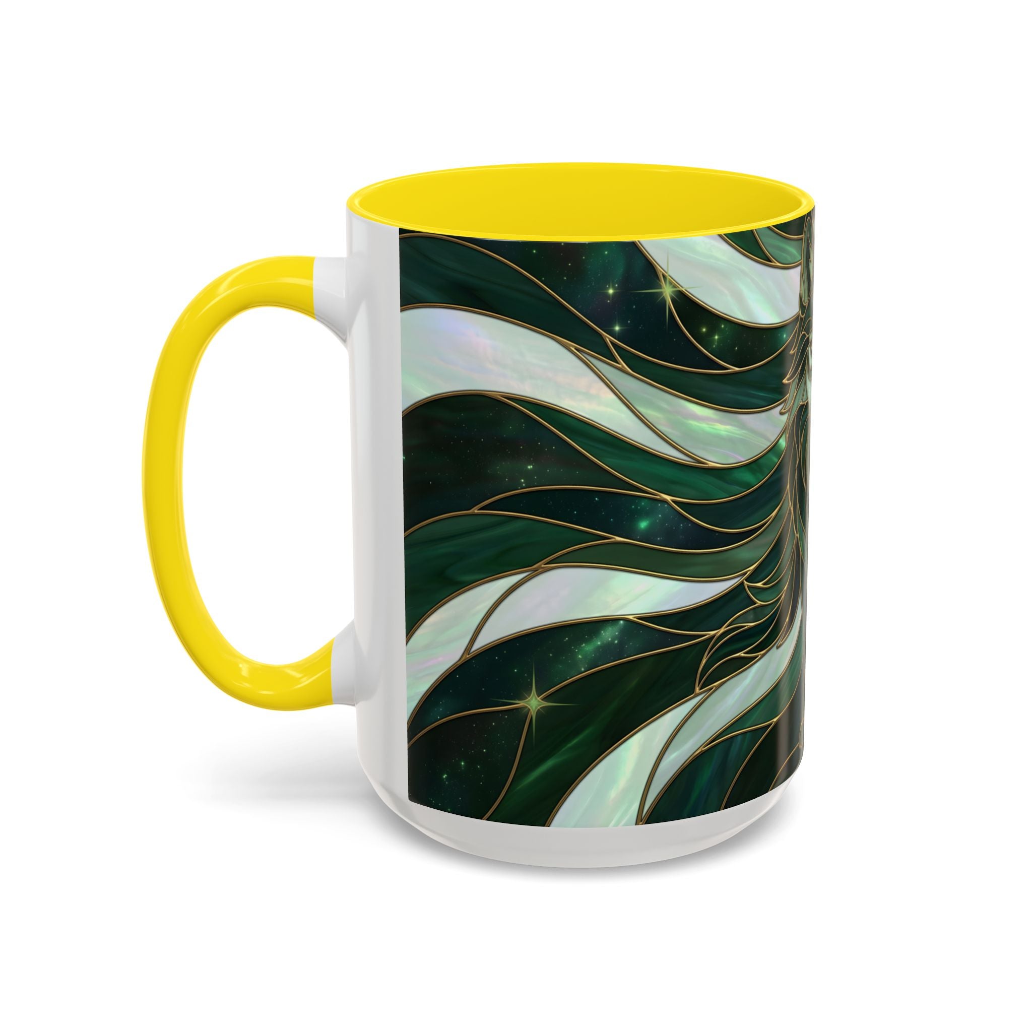 Jade Wolf Stained Glass Style Mug