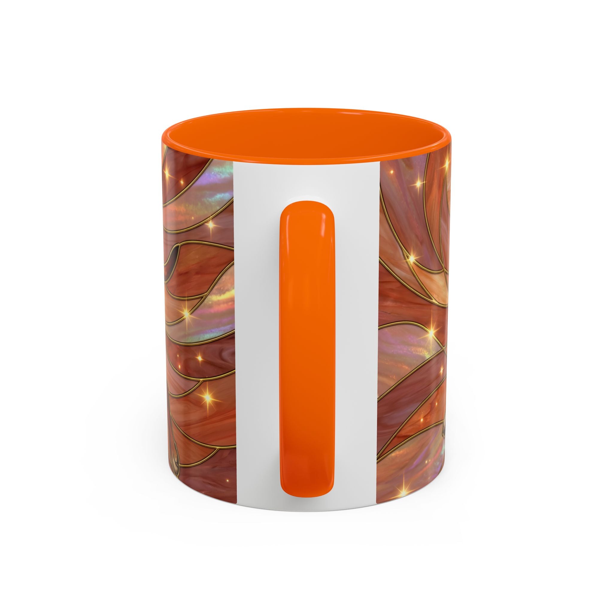 Warm Ember Staffy Stained Glass Style Mug