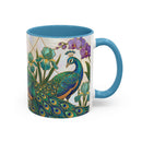 Garden Peacock Stained Glass Style Mug
