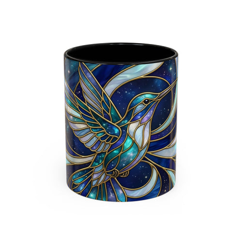Sapphire Hummingbird Stained Glass Style Mug
