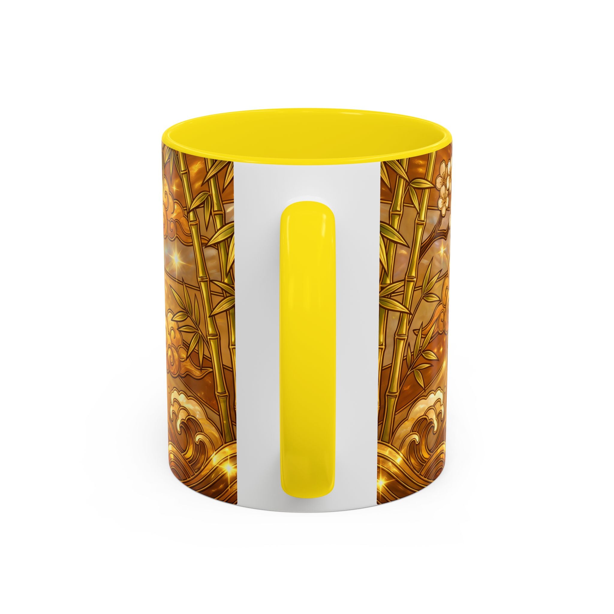 Golden Sakura Lion Stained Glass Style Mug