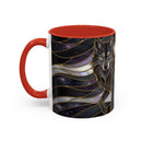 Obsidian Wolf Stained Glass Style Mug