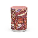 Rose Gold Wolf Stained Glass Style Mug