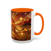 Savannah Lion Stained Glass Style Mug