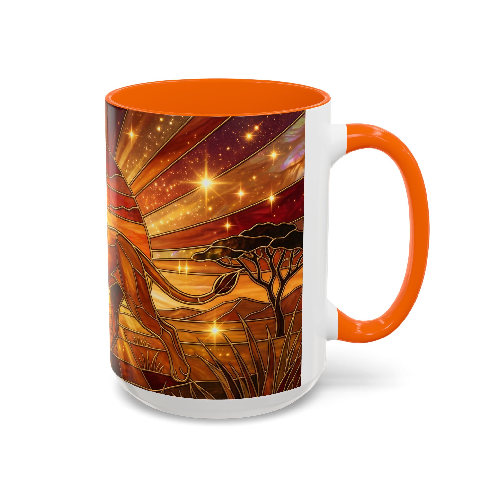 Savannah Lion Stained Glass Style Mug