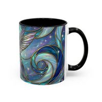 Blue Breeze Hummingbird Stained Glass Style Mug