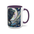 Sapphire Lion Stained Glass Style Mug