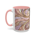Pink Starlight Staffy Stained Glass Style Mug