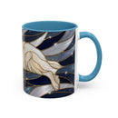 Navy Glow Great Pyrenees Stained Glass Style Mug