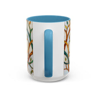 Elegant Peacock Stained Glass Style Mug