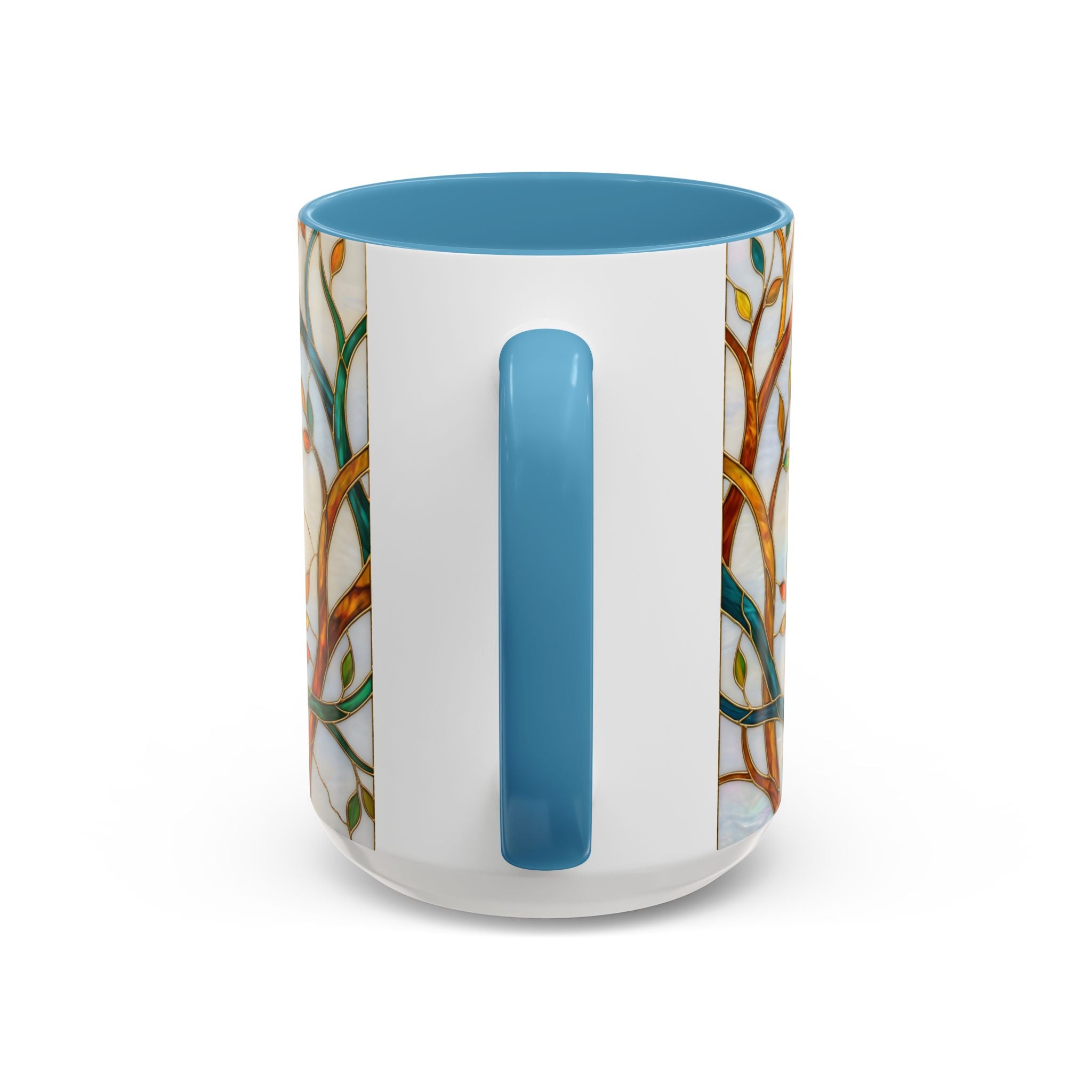 Elegant Peacock Stained Glass Style Mug
