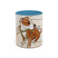 Custom Dog Portrait Stained Glass Style Mug