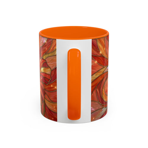 Hibiscus Glow Hummingbird Stained Glass Style Mug