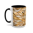Golden Glow Poodle Stained Glass Style Mug