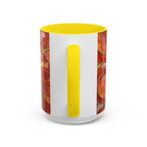 Hibiscus Glow Hummingbird Stained Glass Style Mug