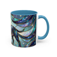 Teal Galaxy Staffy Stained Glass Style Mug