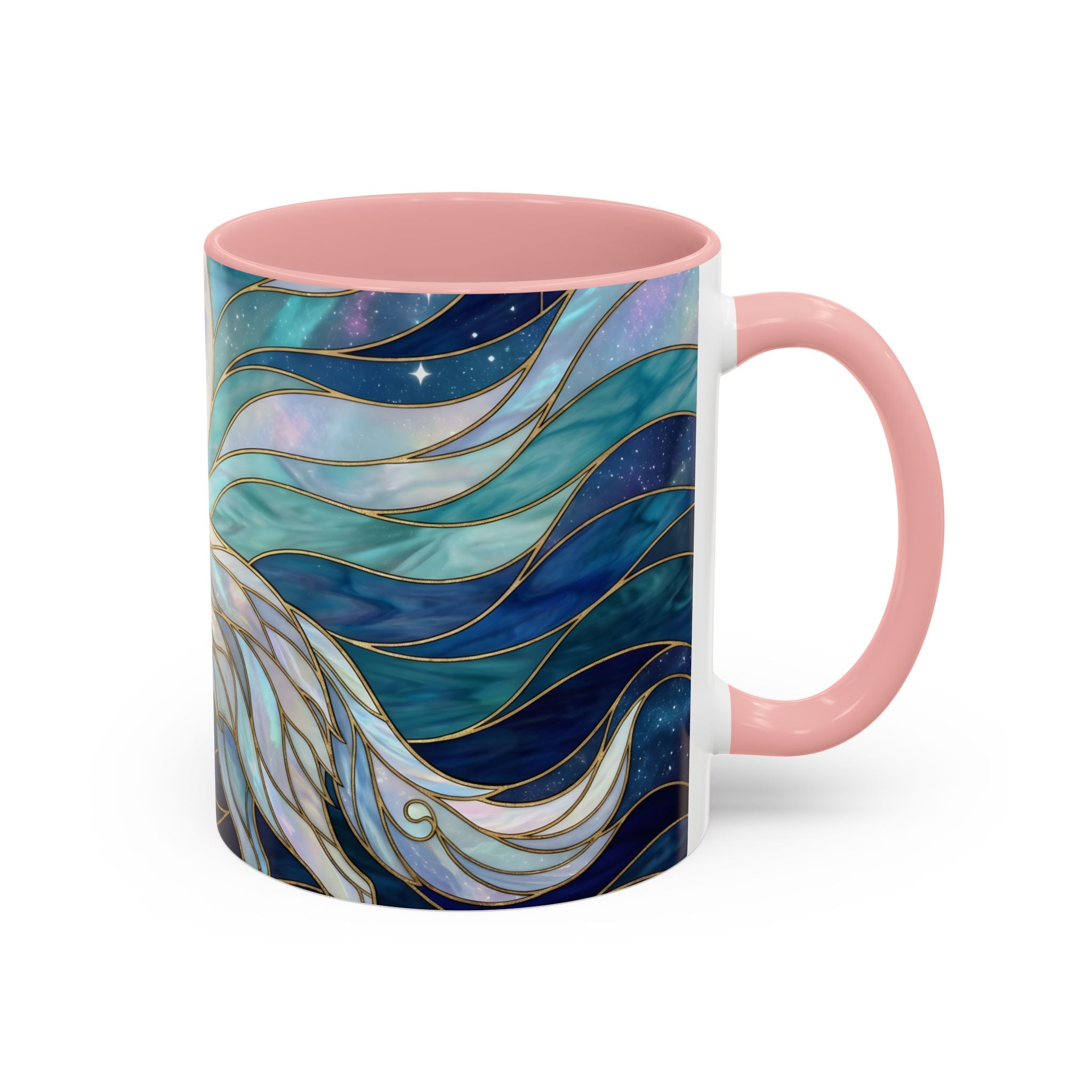 Moonlit Wolf Stained Glass Style Mug
