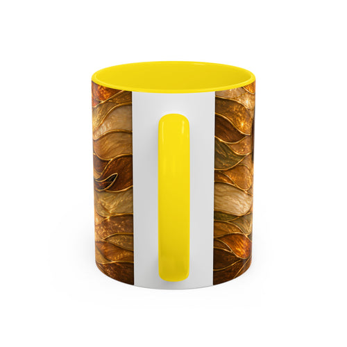 Golden Dachshund Stained Glass Style Mug