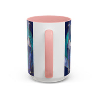 Crystal Wolf Stained Glass Style Mug