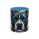 Aurora Glow Staffy Stained Glass Style Mug