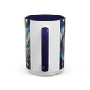 Sapphire Wolf Stained Glass Style Mug